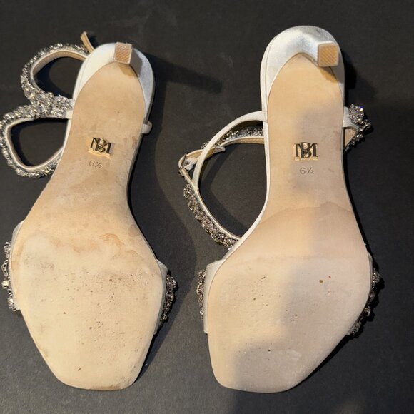 Badgley Mischka Crystal Ankle Strap Heels - Picture 3 of 6